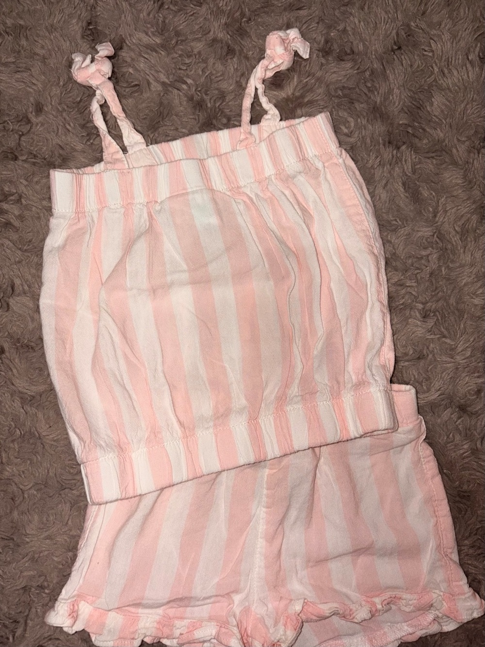 Garanimals Pink and White Striped Girls Matching Set